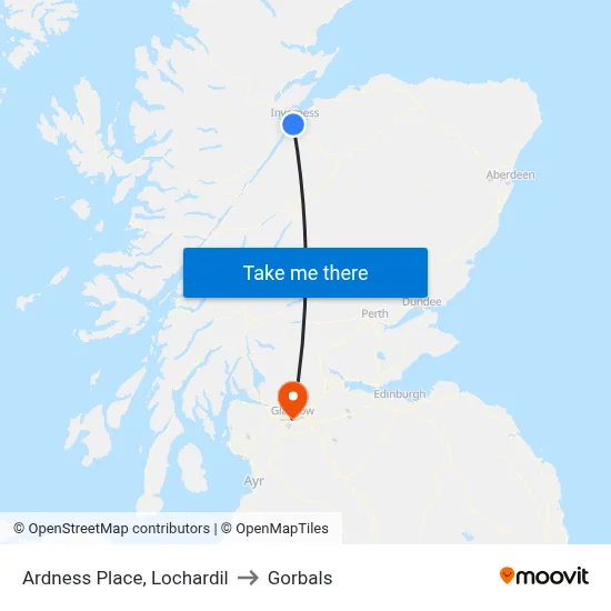 Ardness Place, Lochardil to Gorbals map