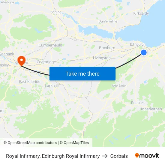 Royal Infirmary, Edinburgh Royal Infirmary to Gorbals map