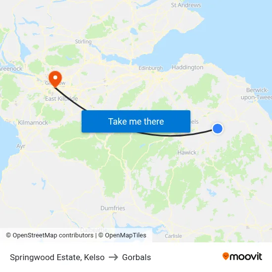 Springwood Estate, Kelso to Gorbals map