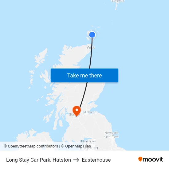 Long Stay Car Park, Hatston to Easterhouse map