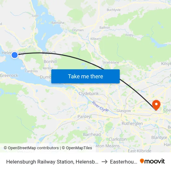 Helensburgh Railway Station, Helensburgh to Easterhouse map