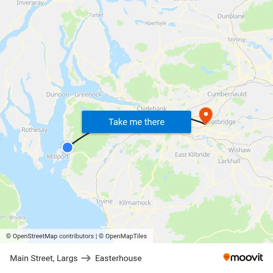 Main Street, Largs to Easterhouse map