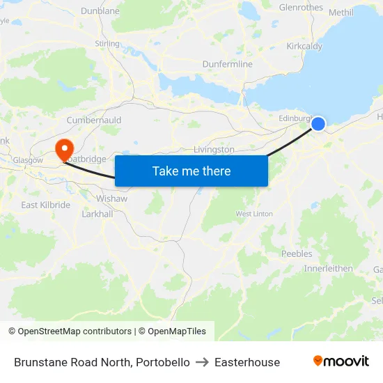 Brunstane Road North, Portobello to Easterhouse map