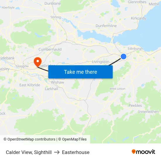 Calder View, Sighthill to Easterhouse map