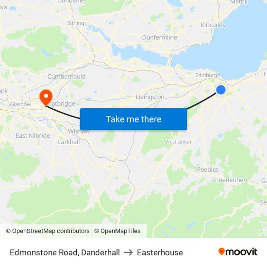 Edmonstone Road, Danderhall to Easterhouse map