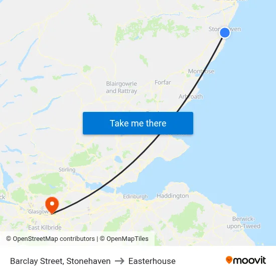 Barclay Street, Stonehaven to Easterhouse map