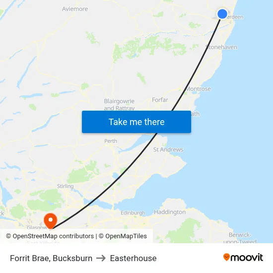 Forrit Brae, Bucksburn to Easterhouse map