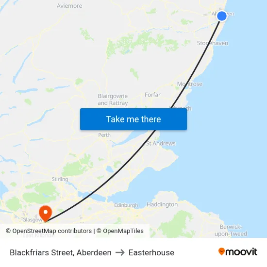 Blackfriars Street, Aberdeen to Easterhouse map