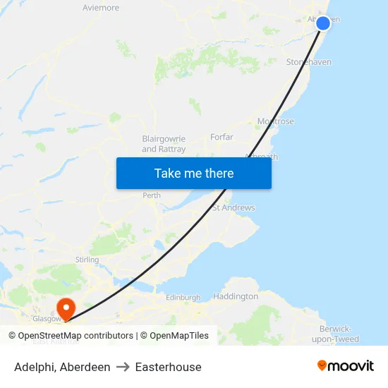 Adelphi, Aberdeen to Easterhouse map