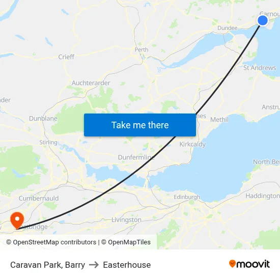 Caravan Park, Barry to Easterhouse map