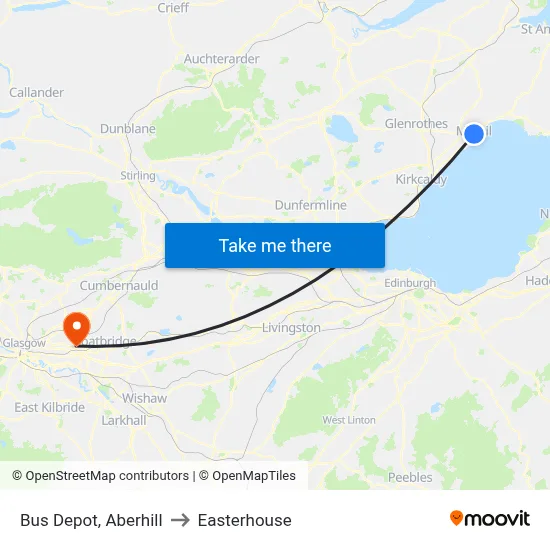 Bus Depot, Aberhill to Easterhouse map