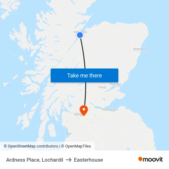 Ardness Place, Lochardil to Easterhouse map