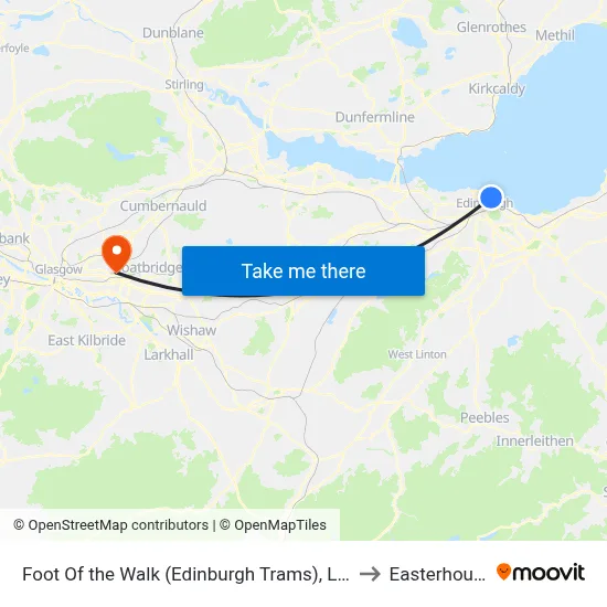 Foot Of the Walk (Edinburgh Trams), Leith to Easterhouse map