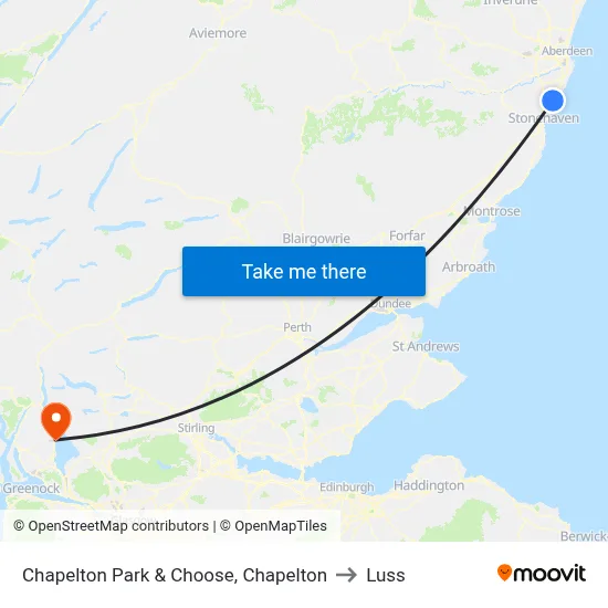Chapelton Park & Choose, Chapelton to Luss map