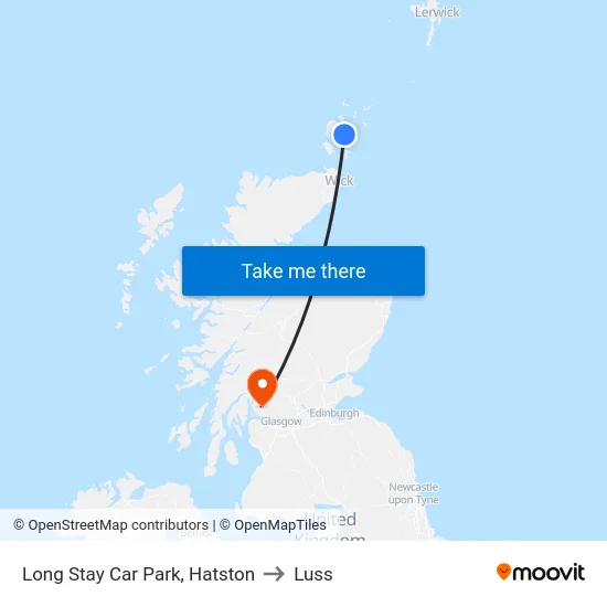 Long Stay Car Park, Hatston to Luss map