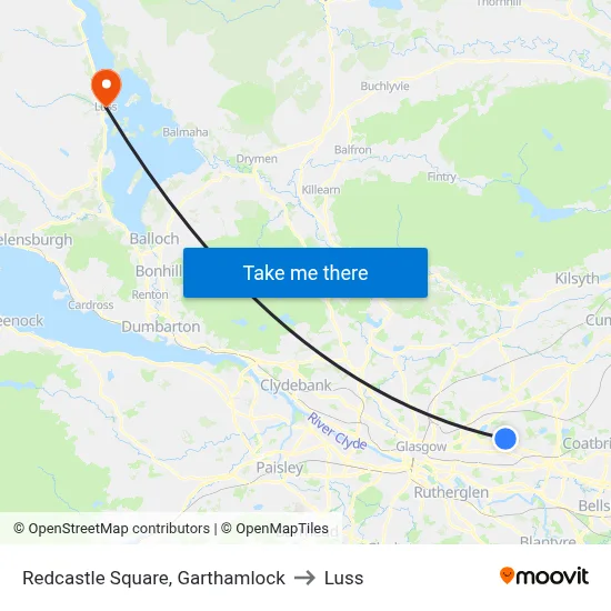 Redcastle Square, Garthamlock to Luss map