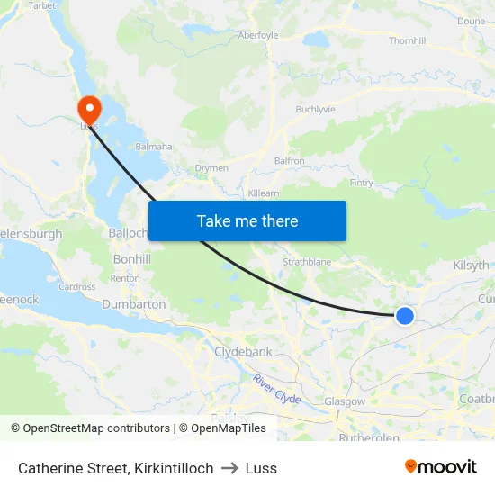 Catherine Street, Kirkintilloch to Luss map