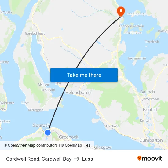 Cardwell Road, Cardwell Bay to Luss map