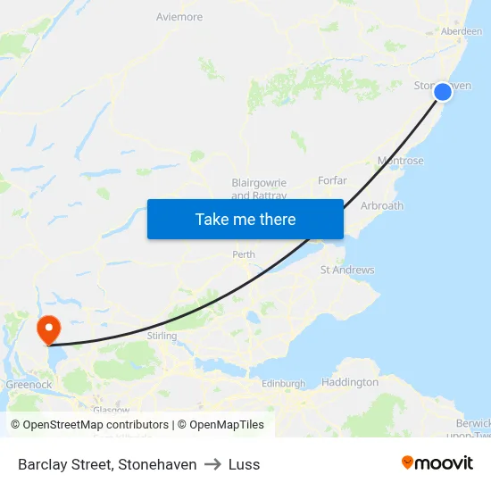 Barclay Street, Stonehaven to Luss map