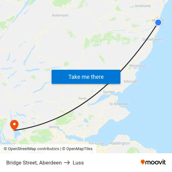 Bridge Street, Aberdeen to Luss map
