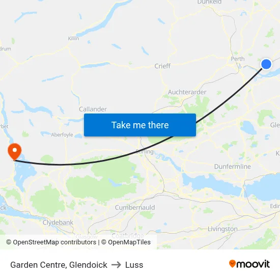 Garden Centre, Glendoick to Luss map