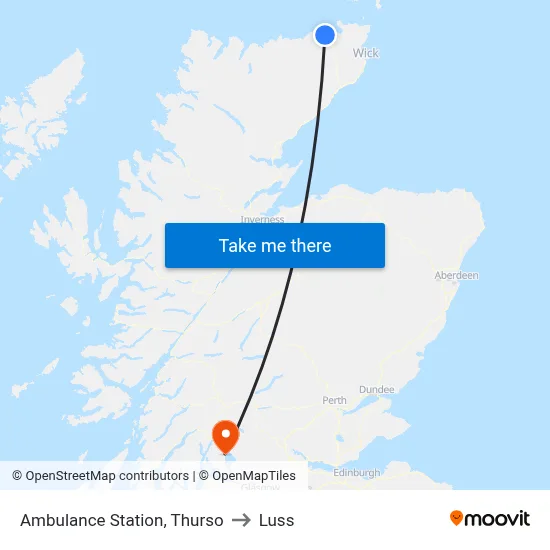 Ambulance Station, Thurso to Luss map