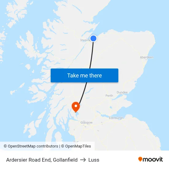 Ardersier Road End, Gollanfield to Luss map