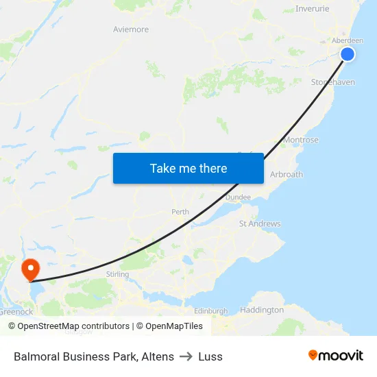 Balmoral Business Park, Altens to Luss map