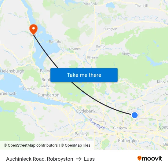 Auchinleck Road, Robroyston to Luss map