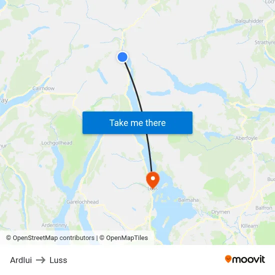 Ardlui to Luss map
