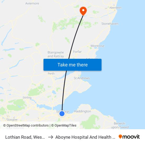 Lothian Road, West End to Aboyne Hospital And Health Centre map