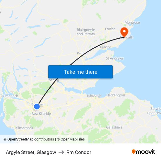 Argyle Street, Glasgow to Rm Condor map