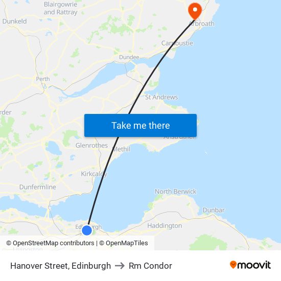 Hanover Street, Edinburgh to Rm Condor map