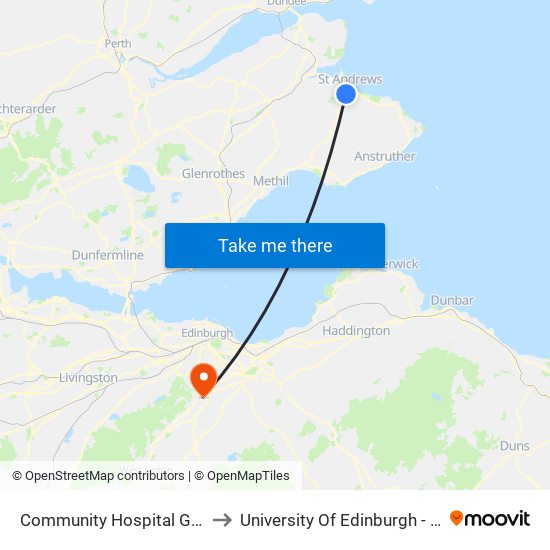 Community Hospital Grounds, St Andrews to University Of Edinburgh - Easter Bush Campus map