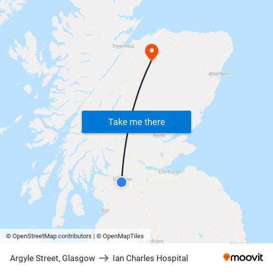 Argyle Street, Glasgow to Ian Charles Hospital map