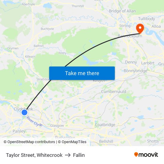 Taylor Street, Whitecrook to Fallin map