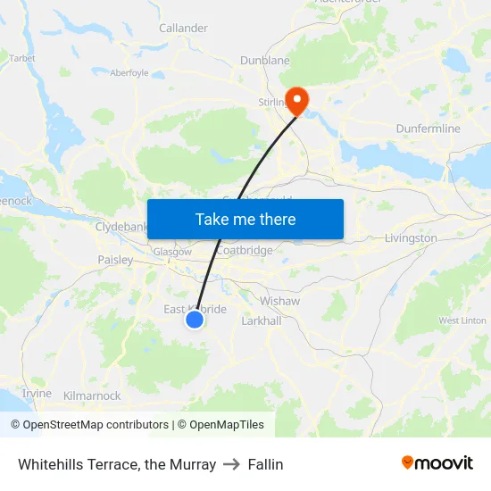 Whitehills Terrace, the Murray to Fallin map