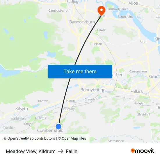 Meadow View, Kildrum to Fallin map