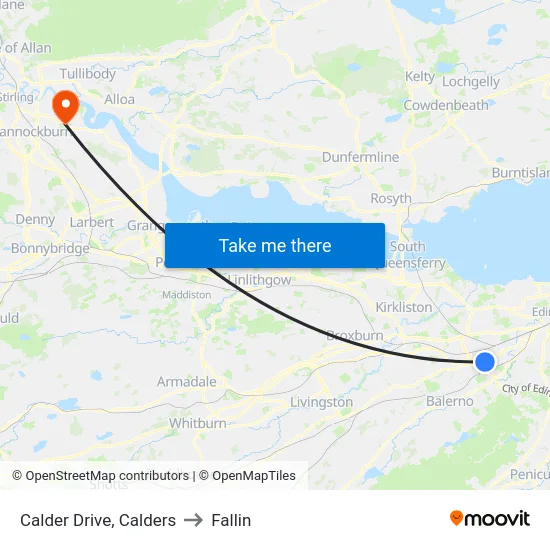 Calder Drive, Calders to Fallin map