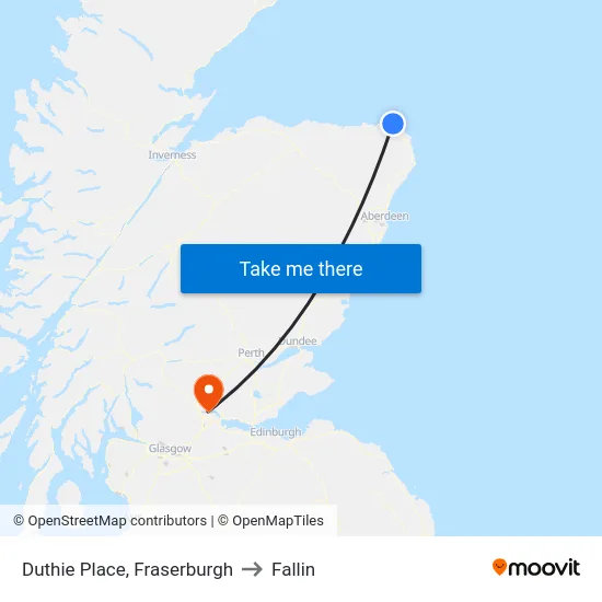 Duthie Place, Fraserburgh to Fallin map