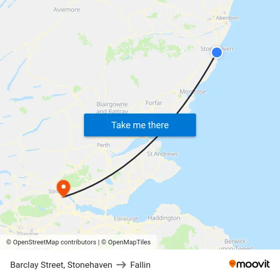 Barclay Street, Stonehaven to Fallin map