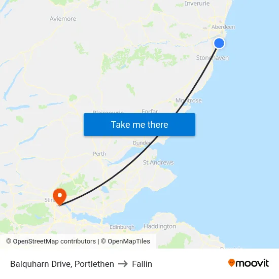 Balquharn Drive, Portlethen to Fallin map