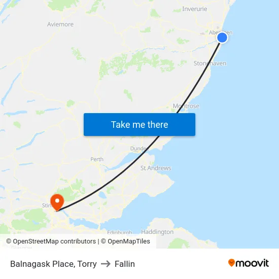 Balnagask Place, Torry to Fallin map