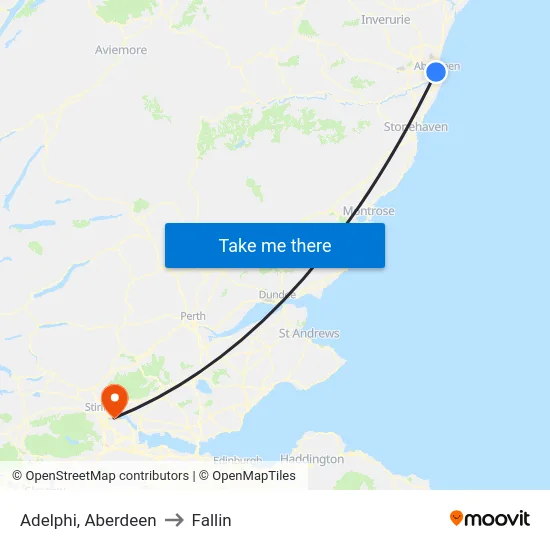 Adelphi, Aberdeen to Fallin map