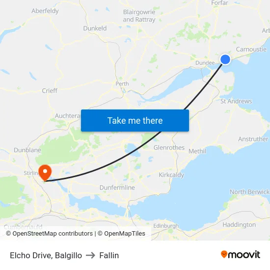 Elcho Drive, Balgillo to Fallin map
