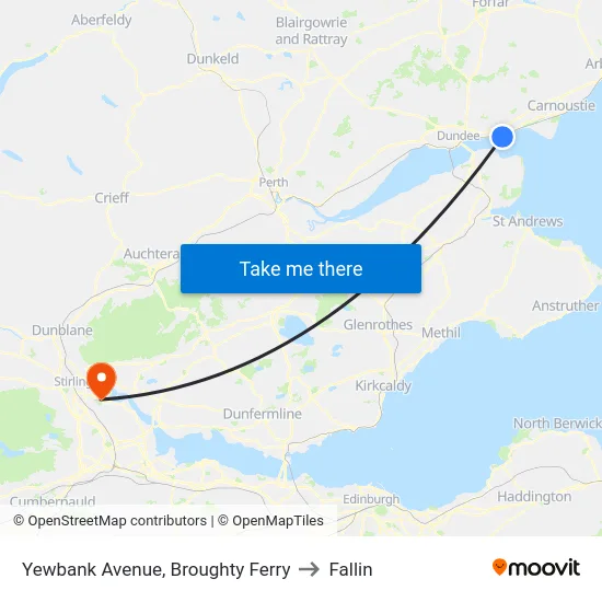 Yewbank Avenue, Broughty Ferry to Fallin map
