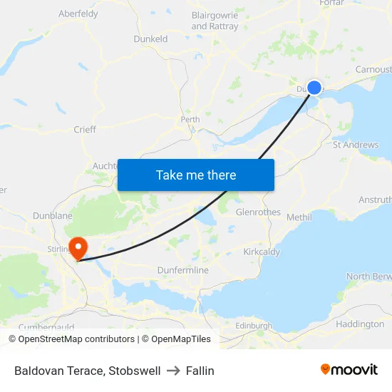 Baldovan Terace, Stobswell to Fallin map