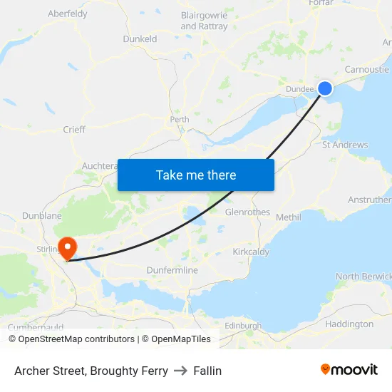 Archer Street, Broughty Ferry to Fallin map