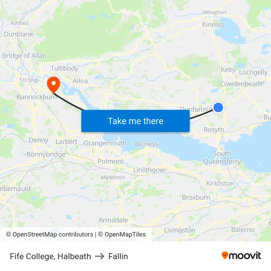 Halbeath Retail Park, Halbeath to Fallin map