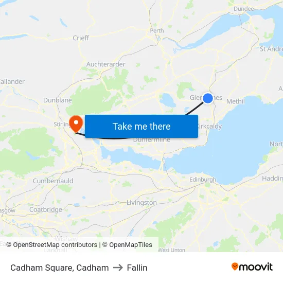 Cadham Square, Cadham to Fallin map